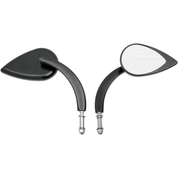 Par de Espejos Negros Estilo Teardrop
