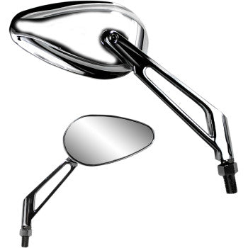 Par de Espejos Cromados Estilo Mini Teardrop