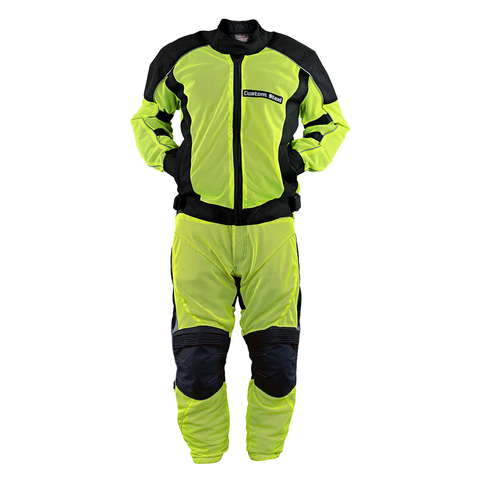 Traje / Conjunto de Malla Color Amarillo Alta Visibilidad