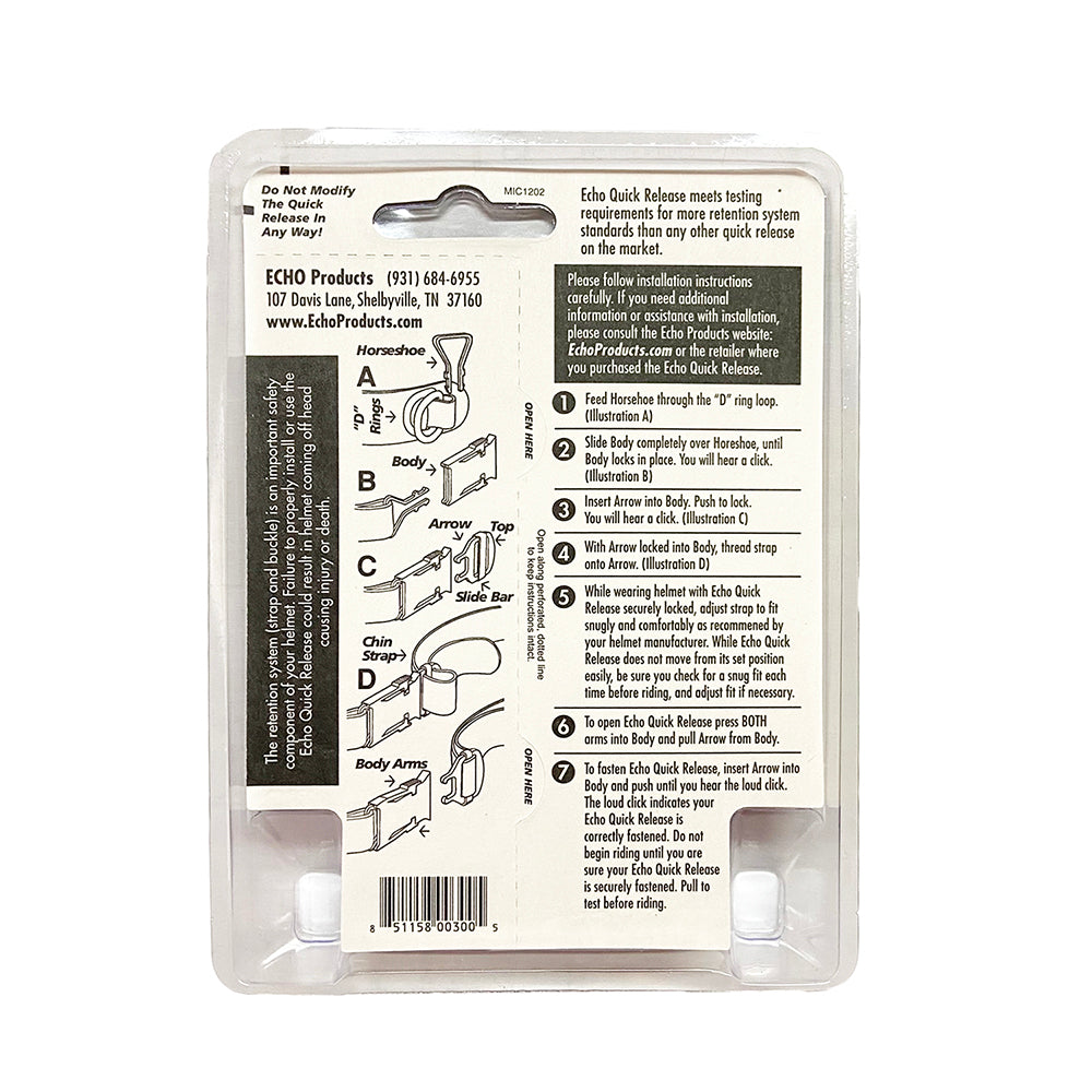 Broche para casco "quick release"