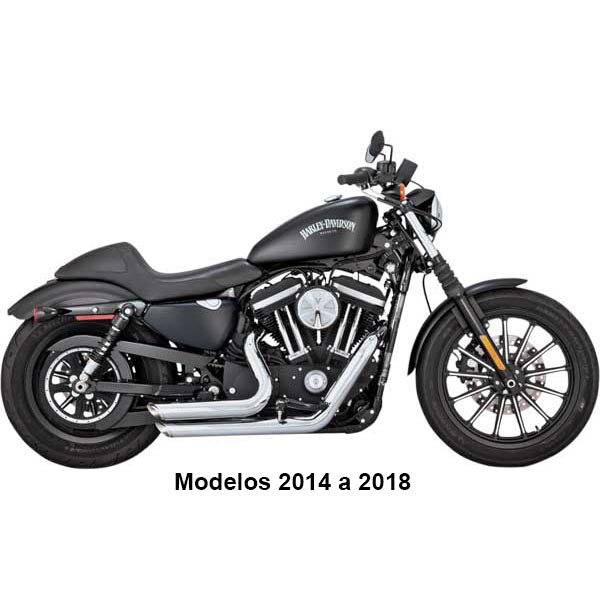 Escapes Short Shots Cromados V&H para Sportster