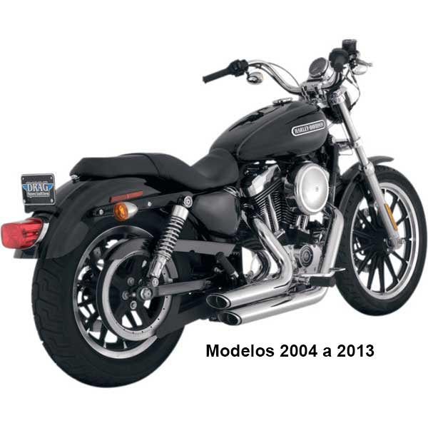 Escapes Short Shots Cromados V&H para Sportster