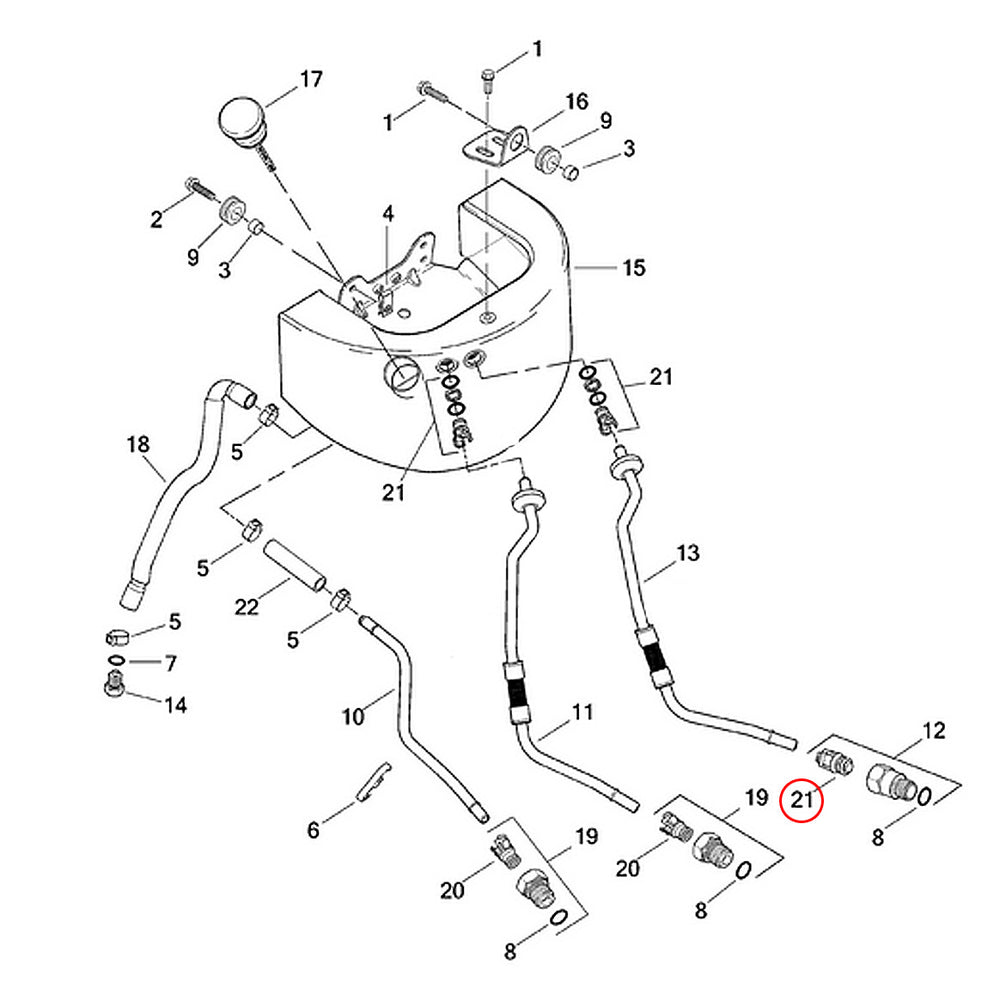 Retenedor Superior De La Línea De Aceite Softail 00-17