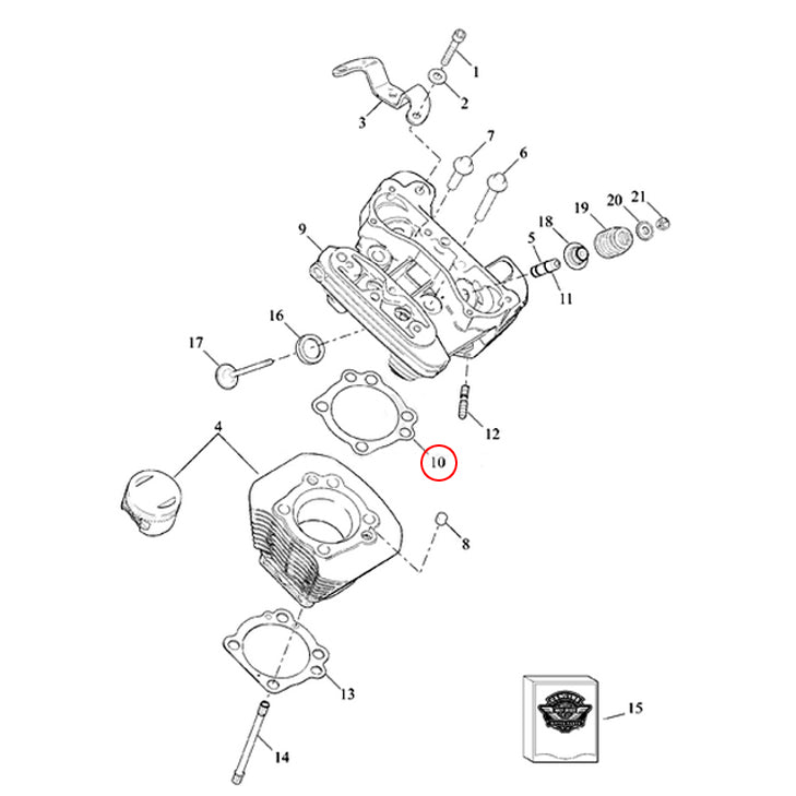 Par de Juntas de Cabeza de 3" Sportster 883  '86-'07
