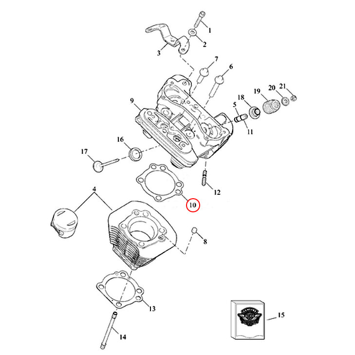 Junta de la Cabeza Sportster 1200 y EVO '84-'99