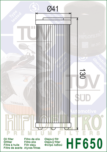 Filtro de aceite HF 650 KTM 790 890 1190 1290