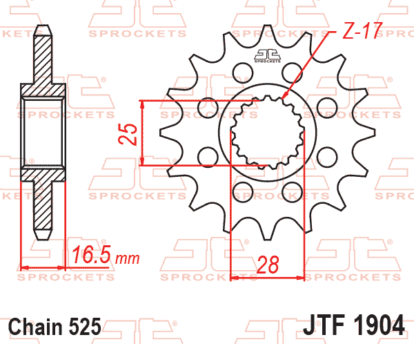 Kit de Sprockets KTM 1190 y 1290 Super Adventure 42T/17T 2013-2024