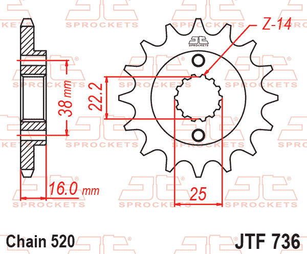 Kit de Sprocket Ducati 800 Scrambler 2015-2024 Monster 797 2017-2021