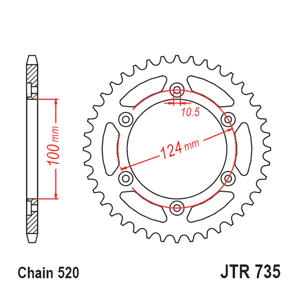 Kit de Sprocket Ducati Monster 696 2008-2014 (45T/15T)
