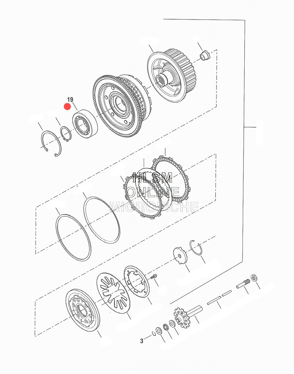 Balero del Cubo de Embrague Twin Cam 2011-2017