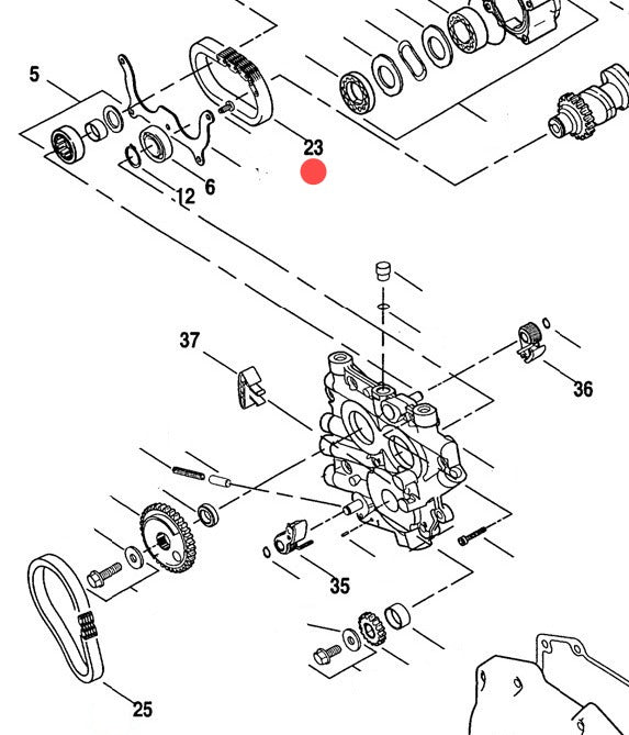 Cadena Secundaria del Arbol de Levas Twin Cam 1450cc