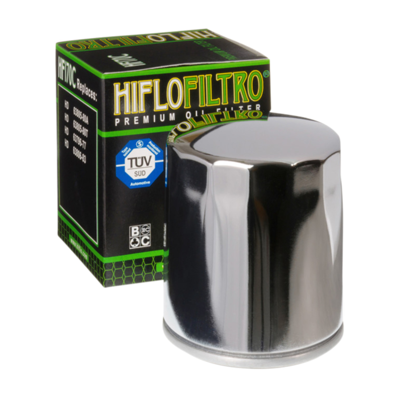 Filtro de Aceite Hiflo HF170C Sportster y Evolution Cromado