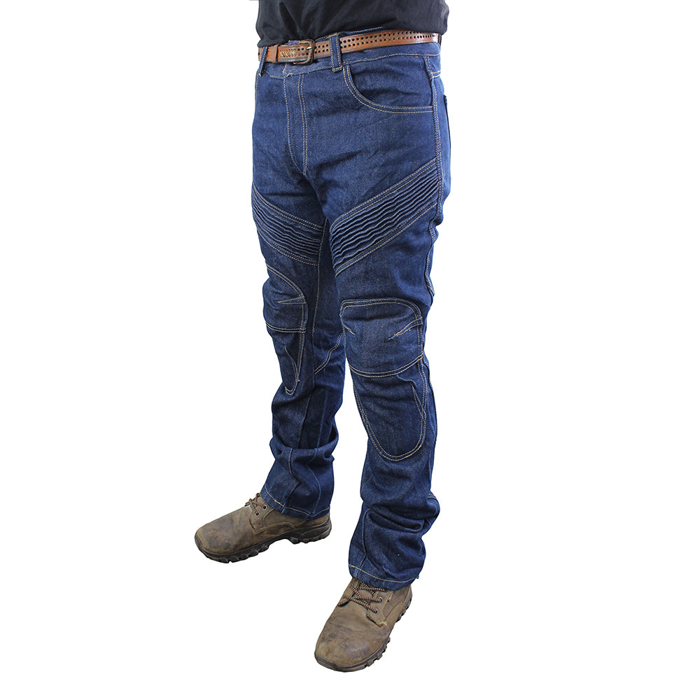 Pantalón de Mezclilla Resistente, con Protecciones – Custom Steel SA de CV